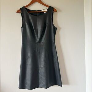 5/$20🎉 Max Studio Black Faux Leather Sleeveless Sheath Mini Dress Large